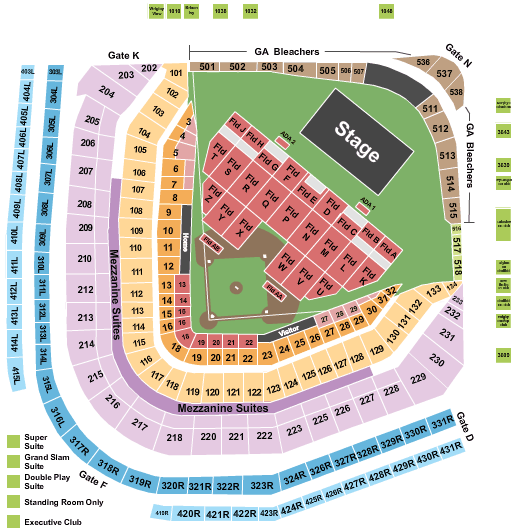 Wrigley Field Seating Chart Rows Seats And Club Seats