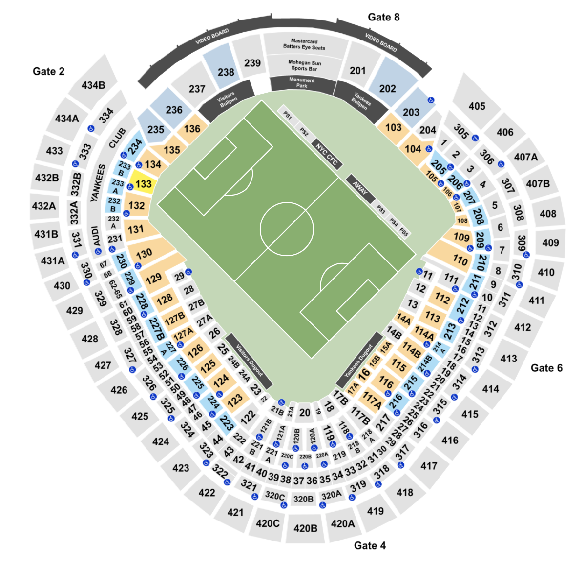 Yankees Interactive Seating Chart