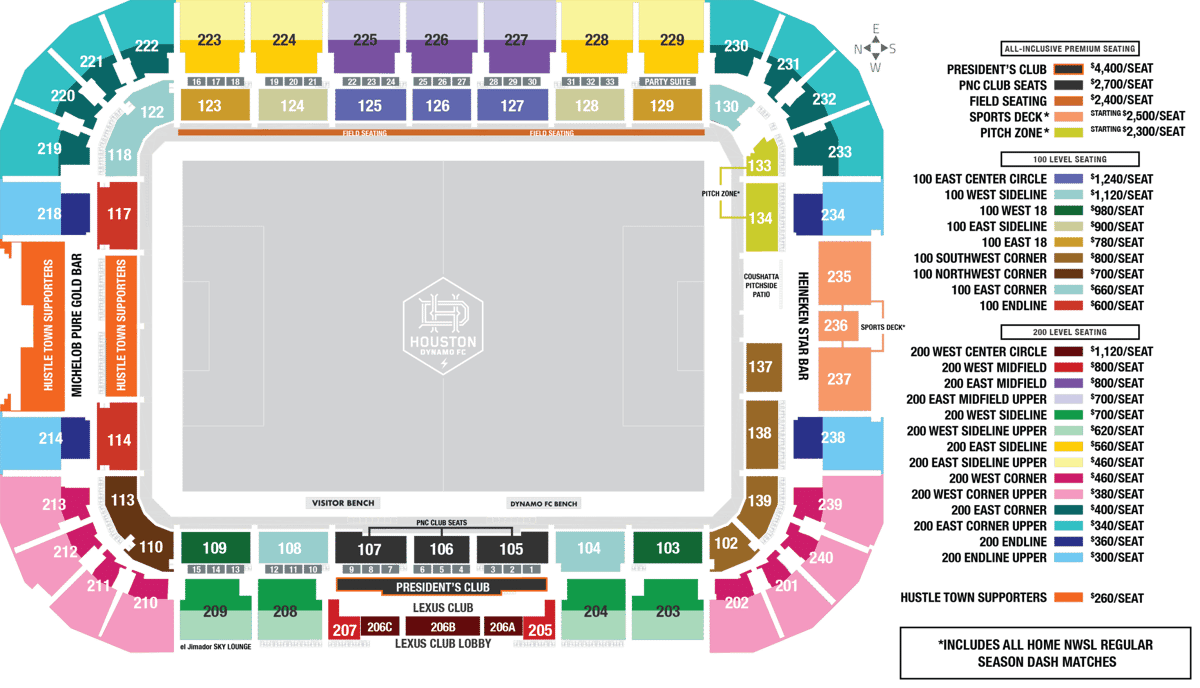 Dynamo Stadium Seating Chart