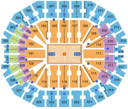 kfc yum center seating chart rows seats and club seats kfc yum center seating chart with row letters