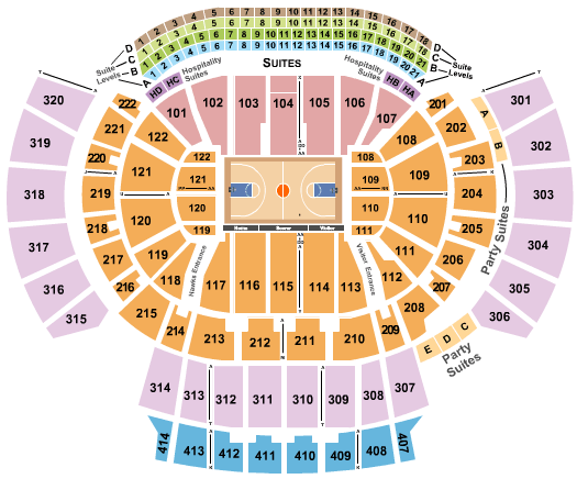 State Farm Arena Seating Chart + Rows, Seat Numbers and Club Seats