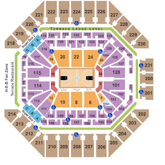Silver Spurs Arena Seating Chart