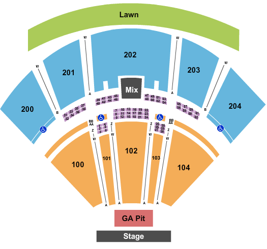 Bb T Pavilion Seating Chart Rows