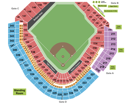 Baseball Seating Chart - TigerNet