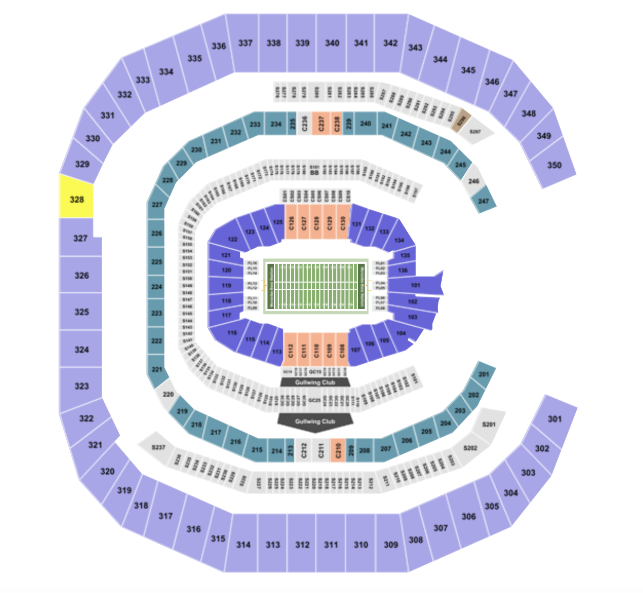 Seating Chart For Mercedes Benz Stadium Atlanta Georgia