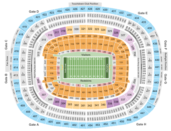 Redskins Seating Chart Club Level