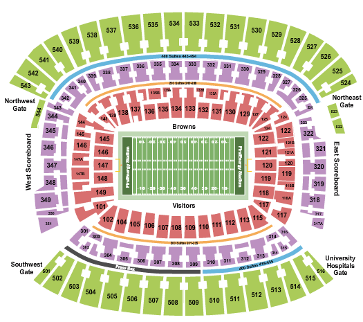 Cleveland Browns Stadium Seating 