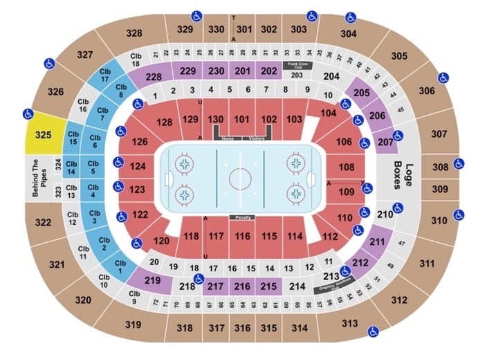Individual Tickets - Amalie Arena Seating Chart With Rows And Seat