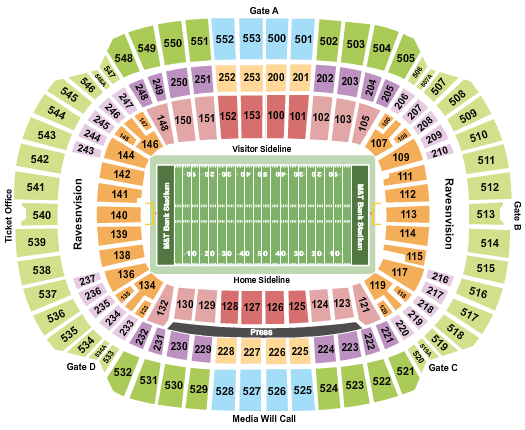 ravens ticket prices by section