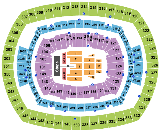 Allegiant Stadium Concert Seating Chart Taylor Swift