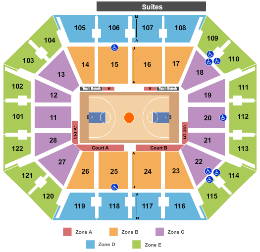 Mohegan Sun Seating Chart Basketball