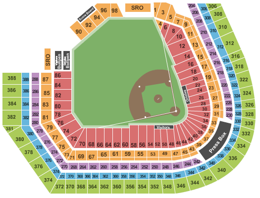 Camden Yards Seating Chart + Rows, Seats and Club Seats