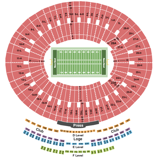 Centurylink Seating Chart With Rows And Seat Numbers