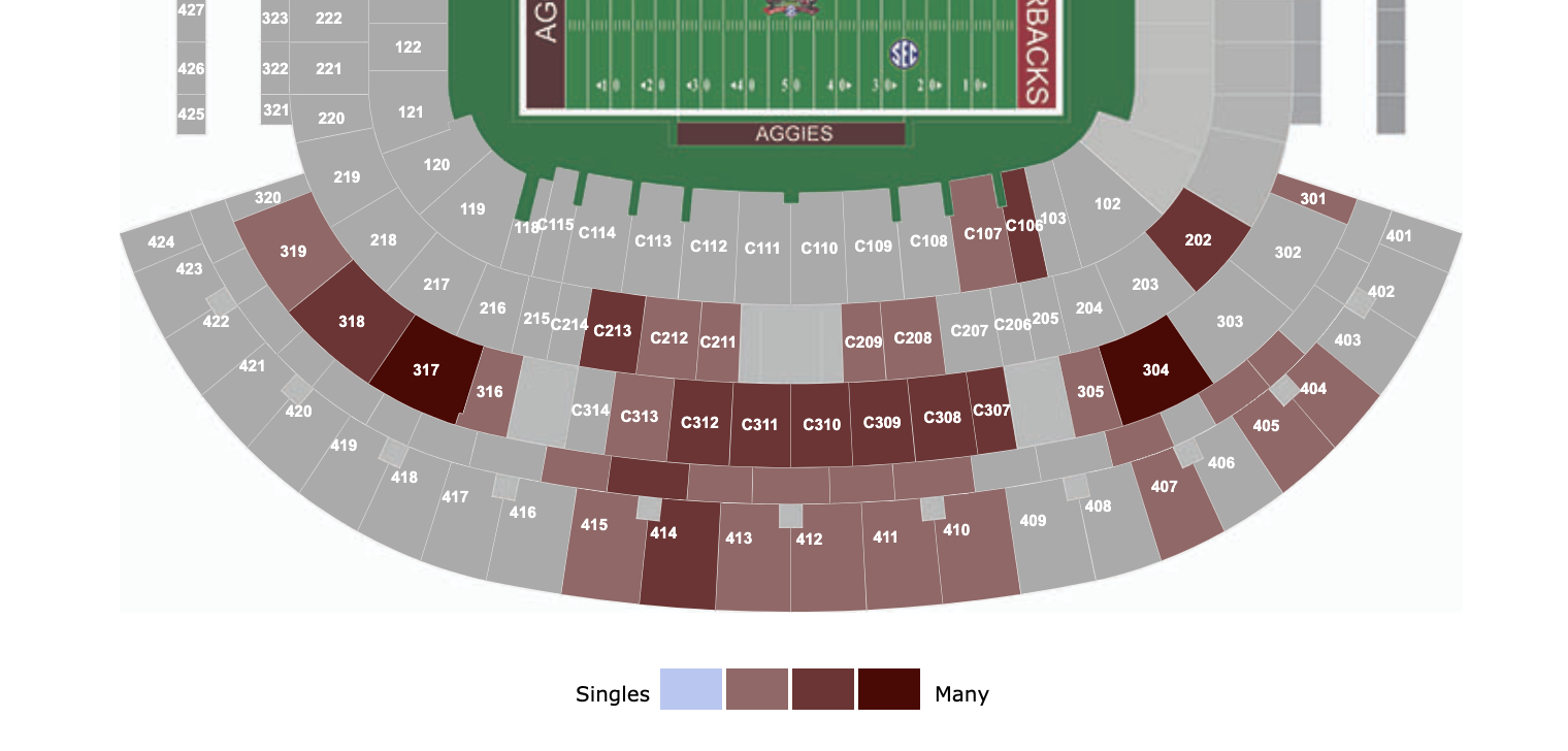 Texas Aggie Stadium Seating Chart