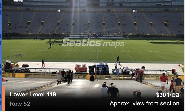 Green Bay Packers vs Chicago Bears 01/ 06/2024 2 Tickets Sect 108 Row 39  Read