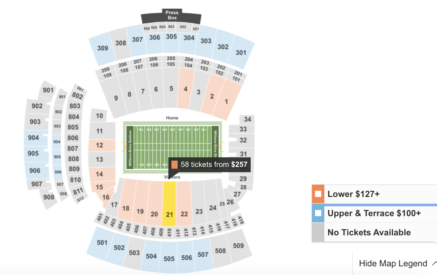 Williams Brice Stadium Seating Map Where To Find The Cheapest South Carolina Vs. Alabama Tickets At Williams-Brice  Stadium - 9/14/19