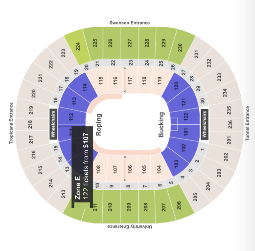 Nfr Seating Chart With Rows