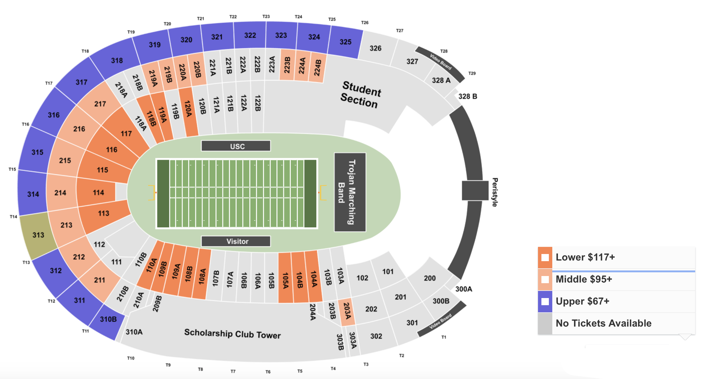 Usc Football Seating Chart