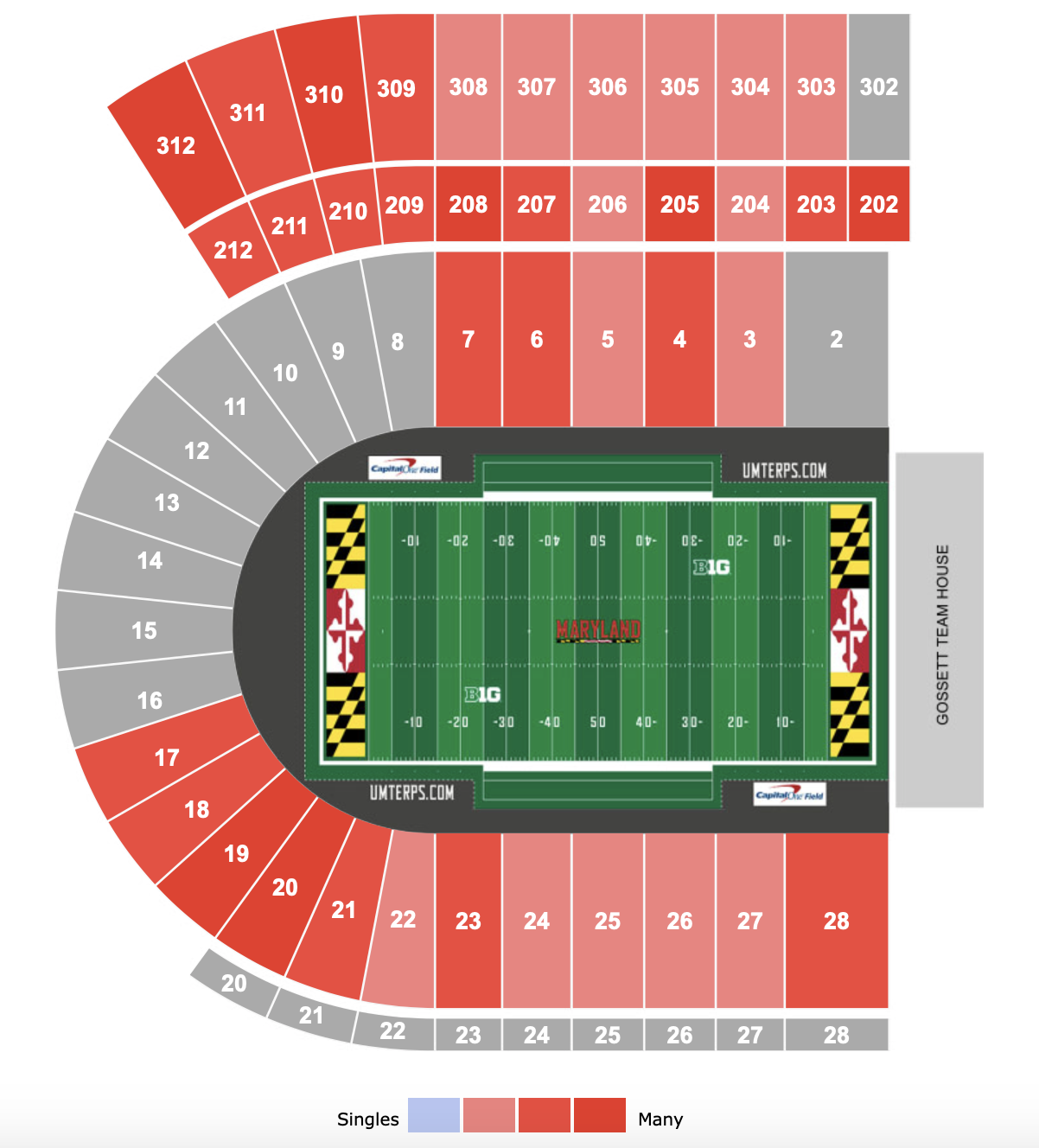 Maryland Football Seating Chart