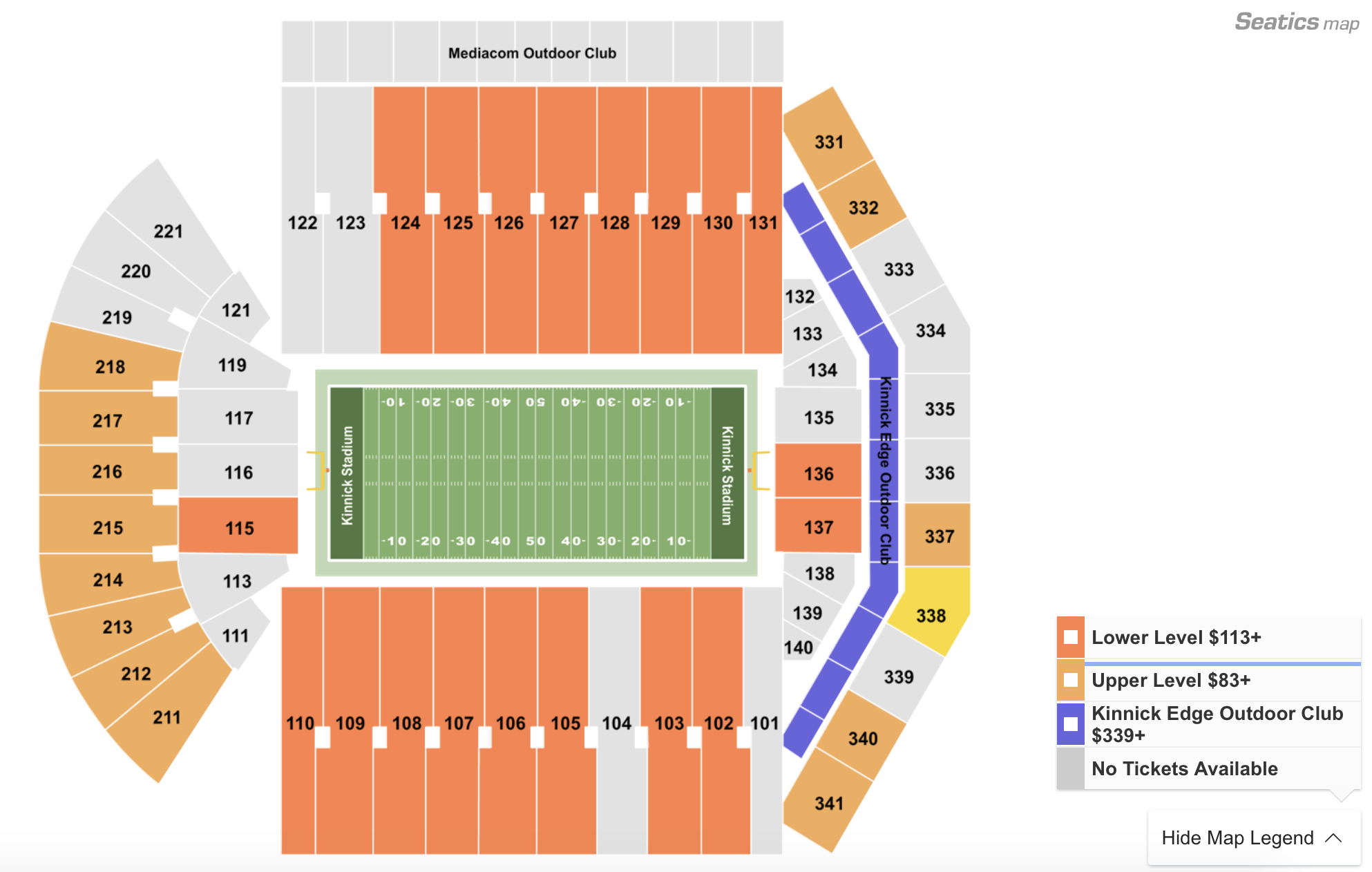 Kinnick Edge Outdoor Club Seating Chart