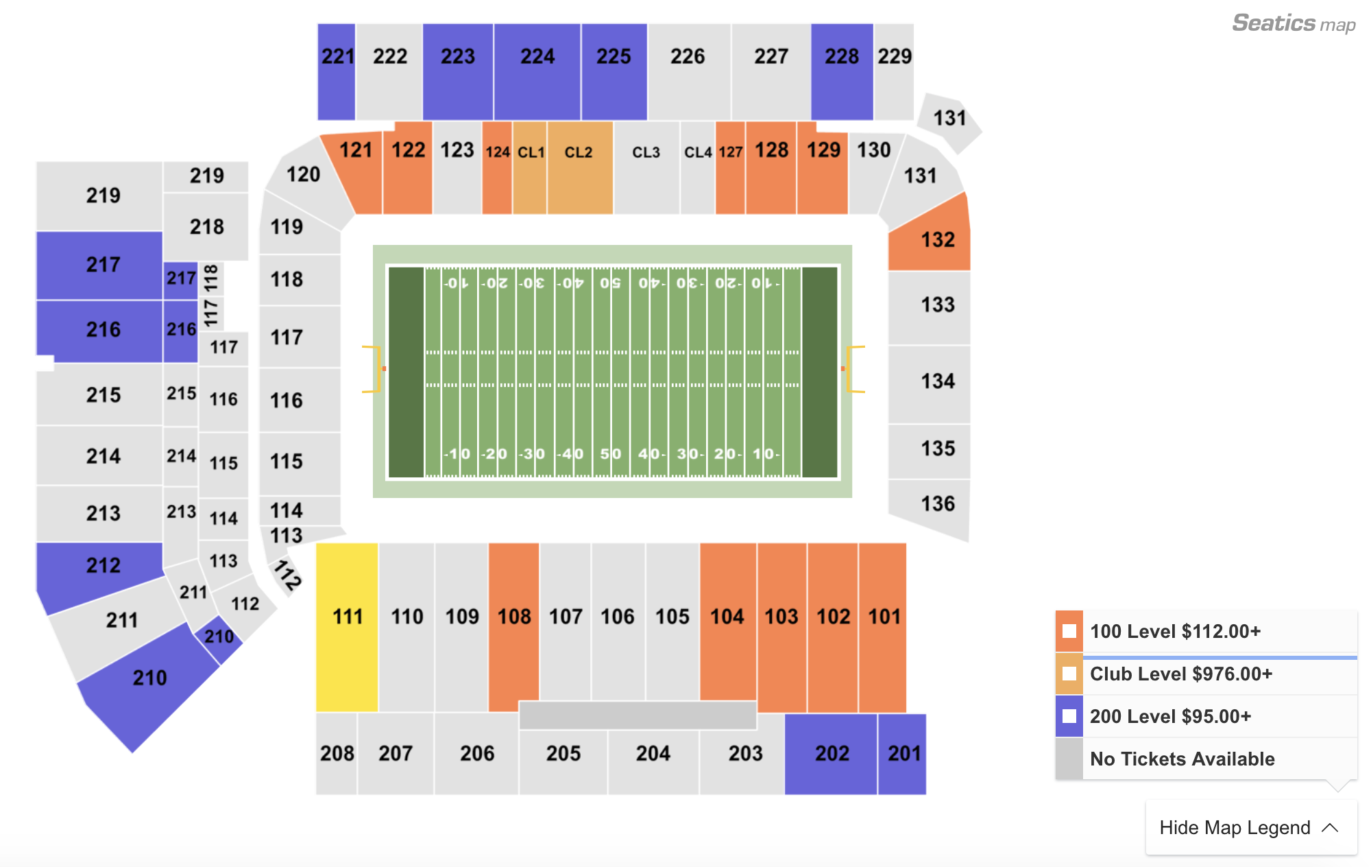 Florida Georgia Football Seating Chart