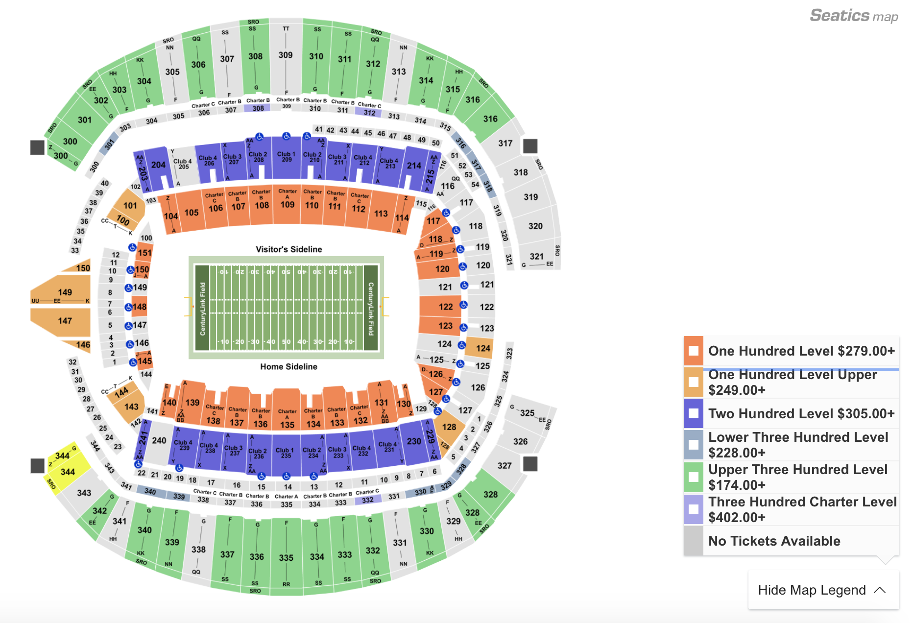 Seahawks Stadium Seating Chart
