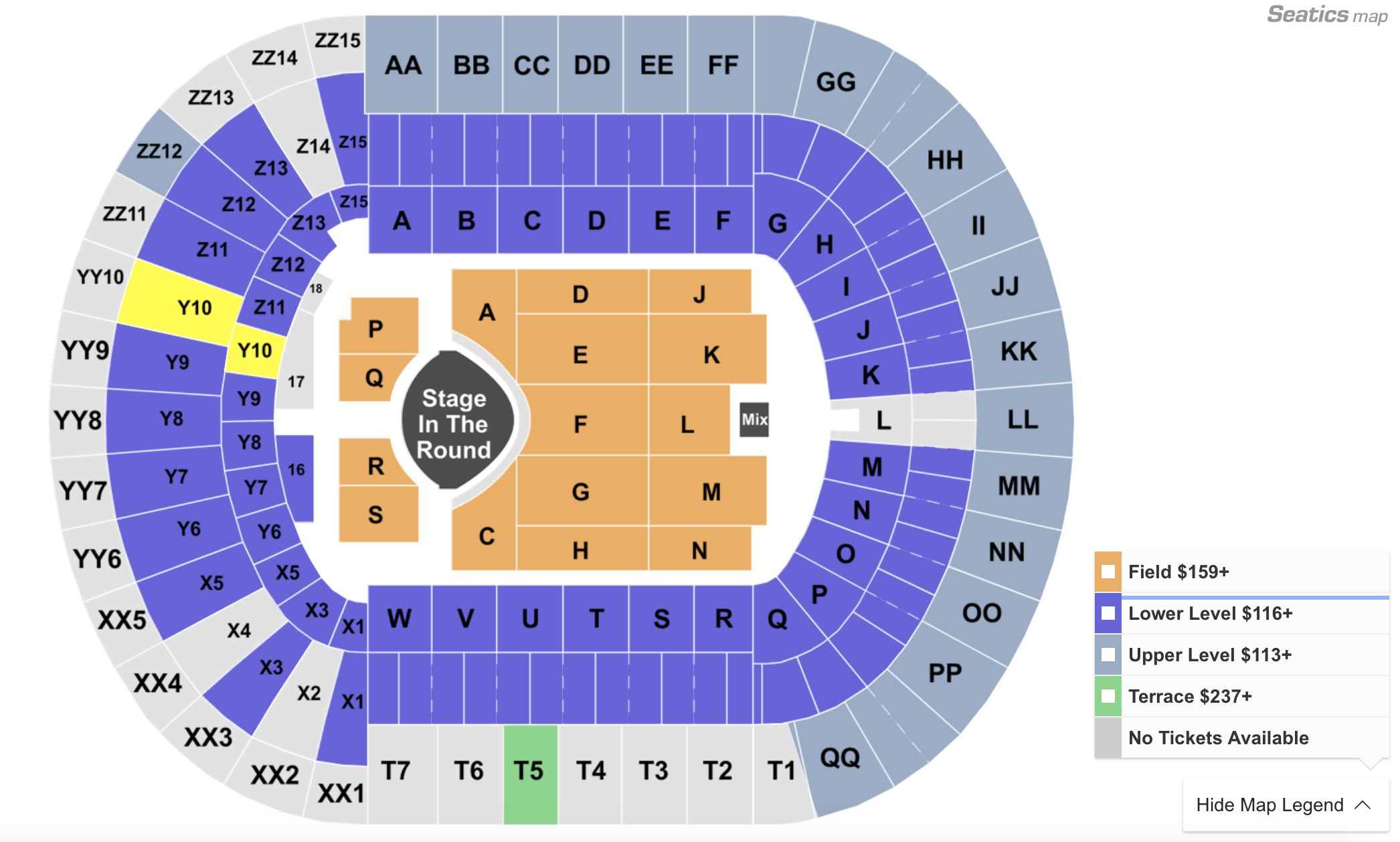 Bok Center Seating Chart Garth Brooks