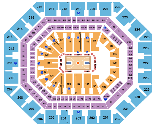 Footprint Center Seating Chart Rows